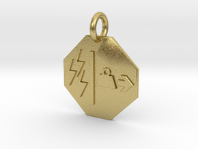 Pendant Mass Energy Equivalence B in Natural Brass