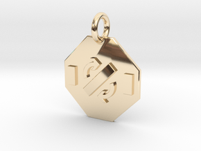 Pendant Faraday's Law B in 14k Gold Plated Brass