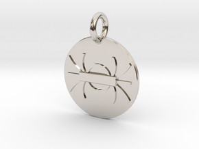 Pendant Gauss’s Law of Magnetism C in Rhodium Plated Brass