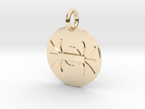 Pendant Gauss’s Law of Magnetism C in 14k Gold Plated Brass