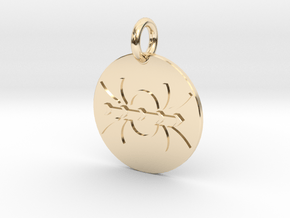 Pendant Ampères Law C in 14k Gold Plated Brass