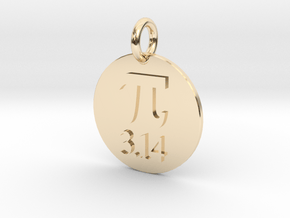 Pendant Pi C in 14k Gold Plated Brass