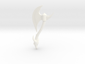 Battle-axe in White Smooth Versatile Plastic