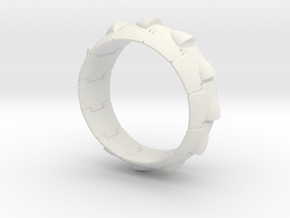 Armor Ring (Simple style) in White Natural Versatile Plastic