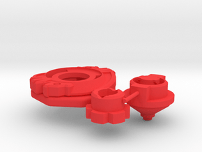 Prototype Tiger Cone in Red Smooth Versatile Plastic