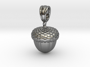 Acorn in Polished Silver