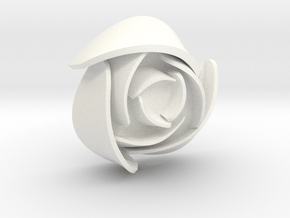 50mm Rose No Hoop in White Smooth Versatile Plastic