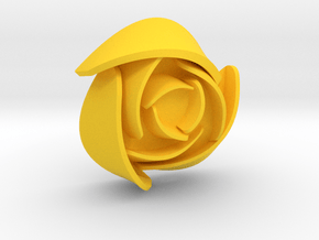 50mm Rose No Hoop in Yellow Smooth Versatile Plastic