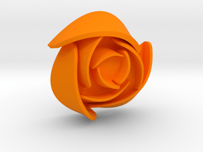 50mm Rose No Hoop in Orange Smooth Versatile Plastic