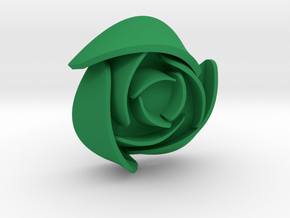 50mm Rose No Hoop in Green Smooth Versatile Plastic