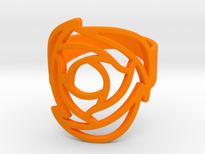 Rose Ring US 11 in Orange Smooth Versatile Plastic