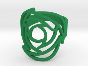 Rose Ring US 11 in Green Smooth Versatile Plastic