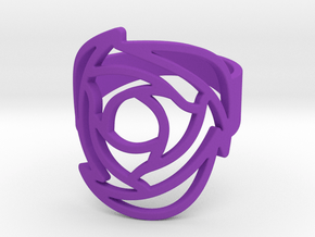 Rose Ring US 11 in Purple Smooth Versatile Plastic