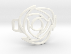 Rose Bracelet in White Smooth Versatile Plastic