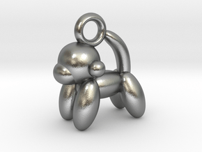Monkey Pendant Balloon Style in Natural Silver