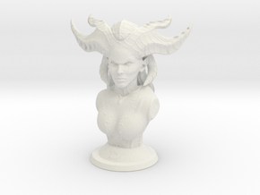 Lilith Bust in White Natural Versatile Plastic