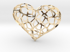 Voronoi Heart in Vermeil