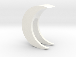Crescent Moon Webcam Privacy Shade / Cover / Charm in White Smooth Versatile Plastic