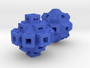 Abstract Geometric Rock Beads / Pendants in Blue Smooth Versatile Plastic