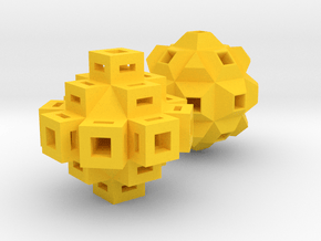 Abstract Geometric Rock Beads / Pendants in Yellow Smooth Versatile Plastic