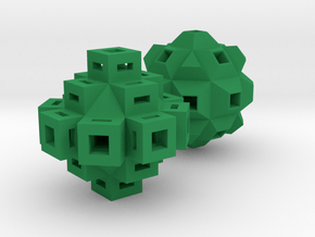Abstract Geometric Rock Beads / Pendants in Green Smooth Versatile Plastic