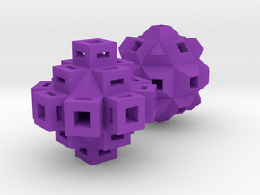 Abstract Geometric Rock Beads / Pendants in Purple Smooth Versatile Plastic