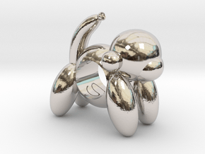 Monkey Charm Balloon Style in Rhodium Plated Brass