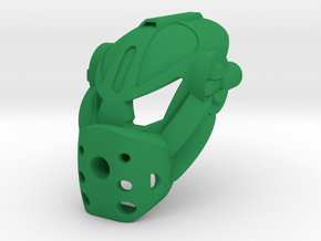 Kanohi Koom v3 proto matoro inika mask in Green Smooth Versatile Plastic