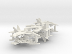F/A-18F Super Hornet (Loaded) in White Natural Versatile Plastic: 1:700