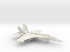F/A-18E Super Hornet (Clean) in White Natural Versatile Plastic: 6mm