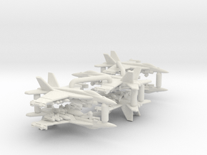 F/A-18E Super Hornet (Loaded) in White Natural Versatile Plastic: 1:700