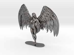 Angel Woman in Polished Nickel Steel