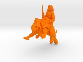 Heman and Battlecat in Orange Smooth Versatile Plastic
