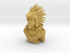 Aztec Warrior Bust in Tan Fine Detail Plastic