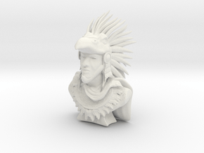 Aztec Warrior Bust in White Natural TPE (SLS)