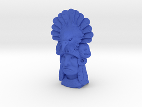 Aztec Bust in Blue Smooth Versatile Plastic