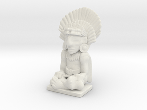 Mayan Figurine in White Natural Versatile Plastic