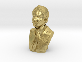 Emiliano Zapata Bust in Natural Brass