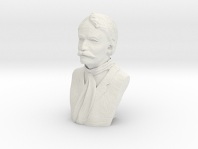 Emiliano Zapata Bust in White Natural Versatile Plastic