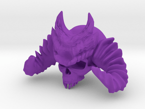 Demon Skull in Purple Smooth Versatile Plastic