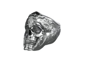 Evil Skull Ring  in Processed Stainless Steel 17-4PH (BJT)