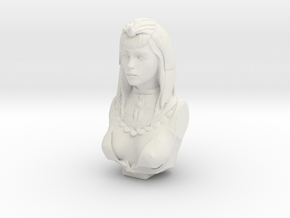 Cleopatra Bust in White Natural Versatile Plastic