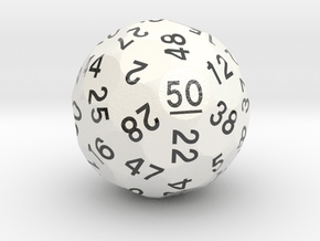 d50 Optimal Packing Sphere Dice in Smooth Full Color Nylon 12 (MJF)