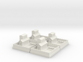 Simcity 2000 Small Residential Building in White Natural Versatile Plastic