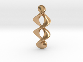 Spiral Pendant V1 in Polished Bronze