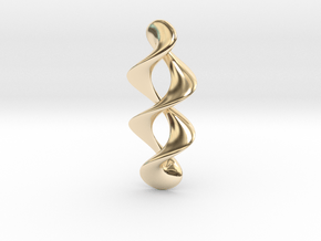 Spiral Pendant V1 in 14k Gold Plated Brass