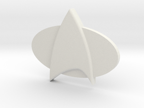 Star trek comm badge in White Natural Versatile Plastic