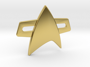Star trek comm badge late 24th century in Polished Brass