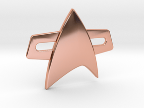Star trek comm badge late 24th century in Polished Copper