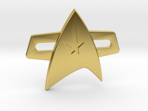 Star trek comm badge late 24th century command in Polished Brass